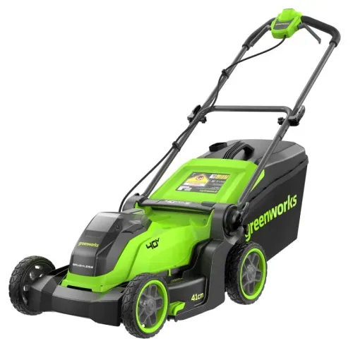 Газонокосилка аккумуляторная Greenworks 41 см 40V GD40LM411 2521007UG, бесщёточная, с АКБ на 5 А*ч и ЗУ