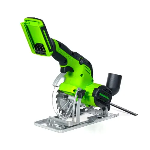 Циркулярная мини-пила Greenworks G24MCS 24V 1501207 бесщеточная аккумуляторная — детальное фото