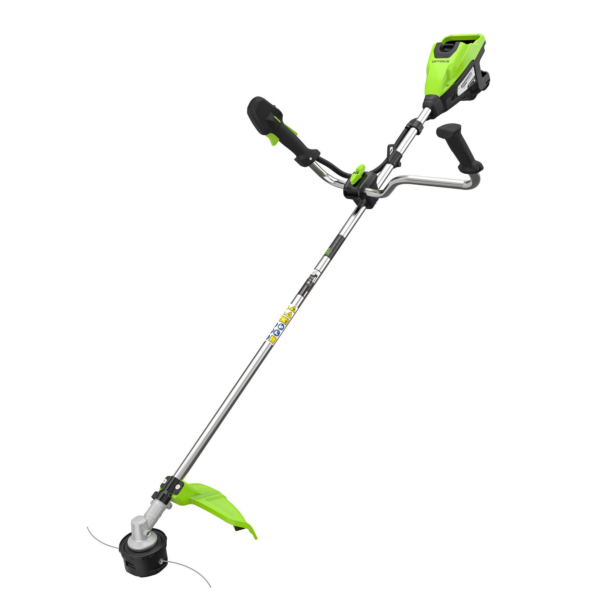 Триммер с велосипедными ручками аккумуляторный Greenworks 43 см (1,3 кВт) 82V TB13L TB13LA1, бесщёточный, без АКБ и ЗУ