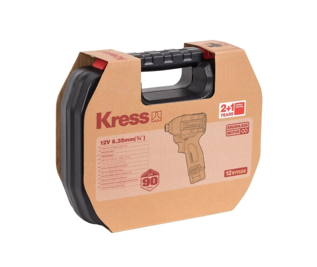 Винтоверт ударный KRESS KU203 12V 140 Нм бесщеточный аккумуляторный — детальное фото