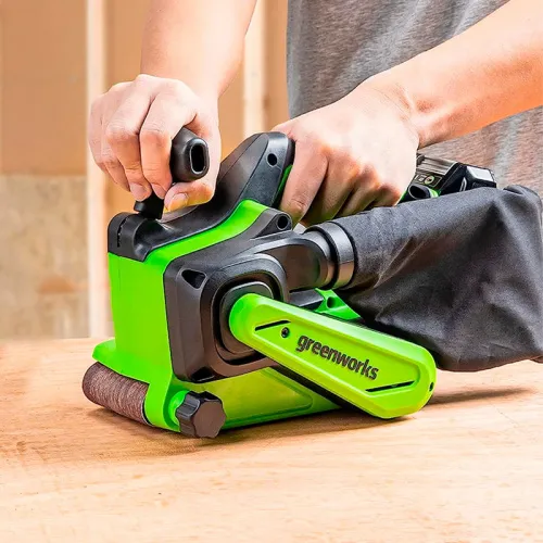 Ленточная шлифовальная машина Greenworks G24BS 24V 3100607 бесщеточная аккумуляторная — детальное фото