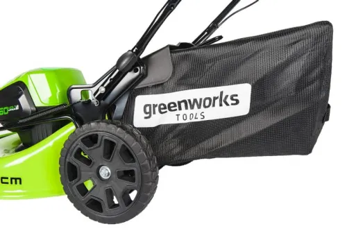 Газонокосилка самоходная Greenworks GD60LM46SP 60V 2502907 (46 см) бесщеточная аккумуляторная — детальное фото