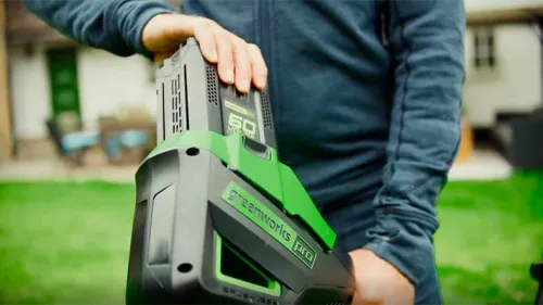 Триммер Greenworks GD60BCB 60V 2108407 (40 см) бесщеточный с велосипедной ручкой аккумуляторный — детальное фото