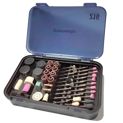 Набор оснастки 3503507 для граверов Greenworks GPT-8VRT и G24RT 24V (216 предметов в кейсе) — детальное фото