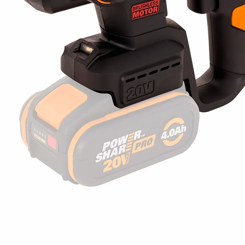 Перфоратор WORX WX381 20V 2Дж бесщеточный аккумуляторный — детальное фото