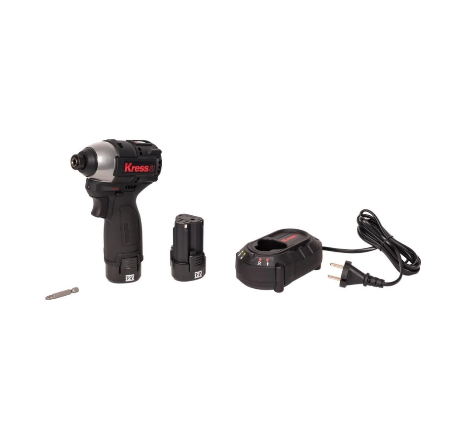 Винтоверт ударный KRESS KU203 12V 140 Нм бесщеточный аккумуляторный — детальное фото