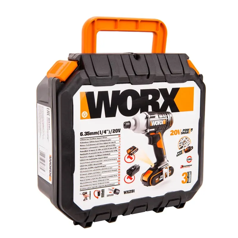 Винтоверт ударный WORX WX291 20V аккумуляторный — детальное фото