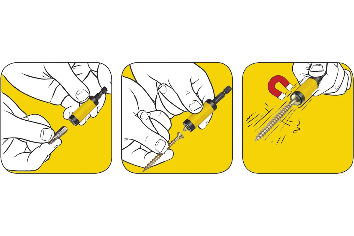 Битодержатель магнитный 1/4", 70 мм, на блистере Felo 03816594 — детальное фото
