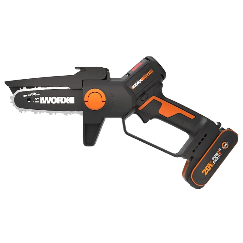Мини-пила цепная WORX WG325E 20V 12 см бесщеточная аккумуляторная — детальное фото