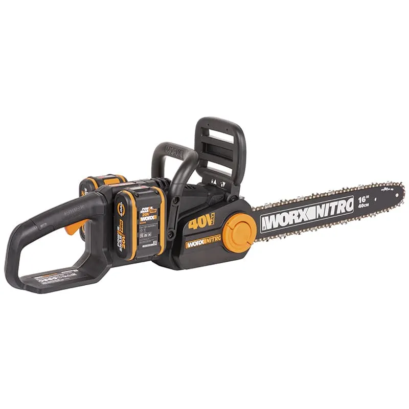 Пила цепная компактная WORX NITRO WG385E 40V 40см аккумуляторная бесщеточная — детальное фото