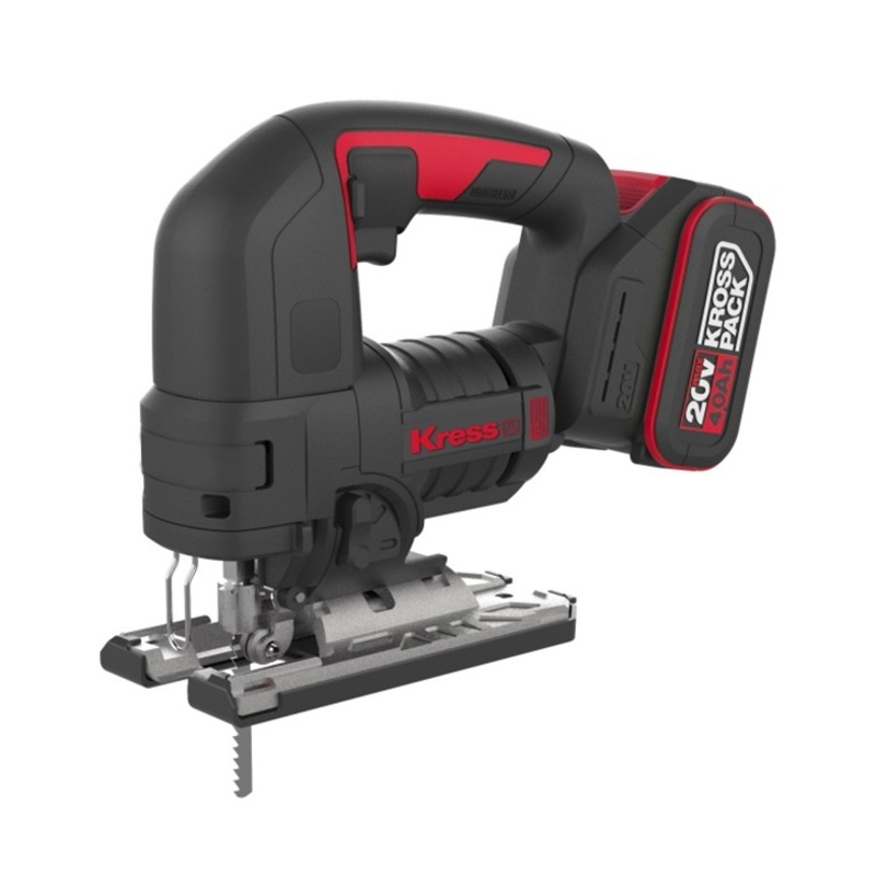 Лобзик KRESS KUE26 20V аккумуляторный бесщеточный, с 2хАКБ на 4 А*ч и ЗУ в кейсе