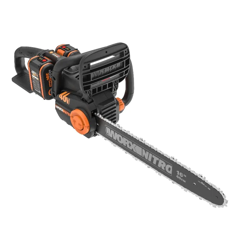 Пила цепная компактная WORX NITRO WG385E 40V 40см аккумуляторная бесщеточная — детальное фото