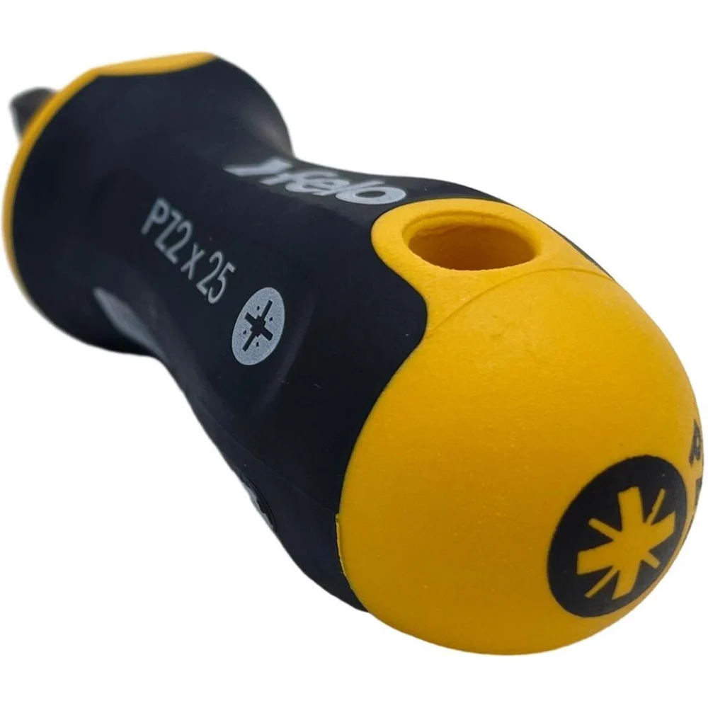 Крестовая отвертка Felo Ergonic Stubby PZ2x25 мм 46102010 — детальное фото