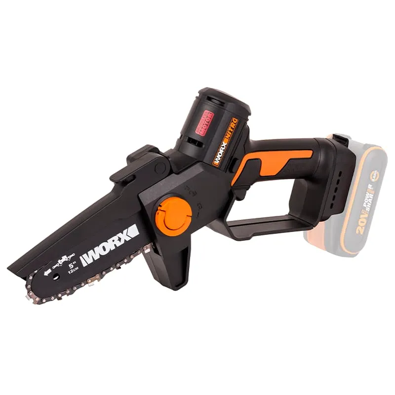 Мини-пила цепная WORX WG325E 20V 12 см бесщеточная аккумуляторная — детальное фото