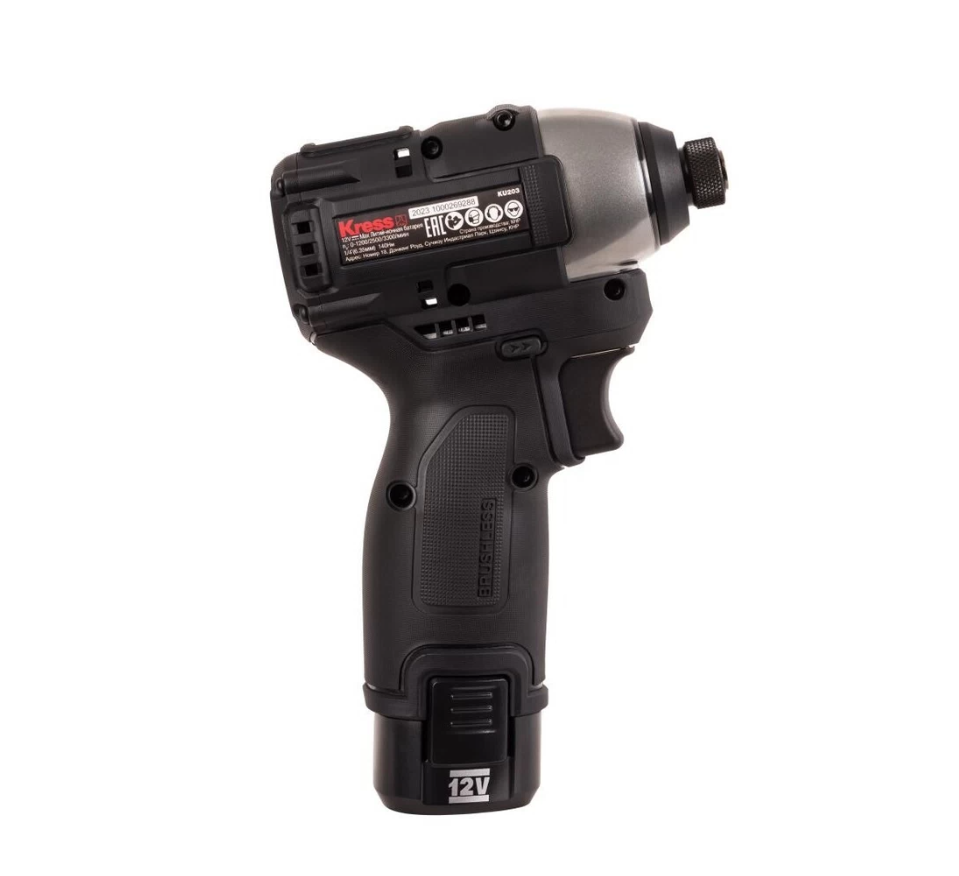 Винтоверт ударный KRESS KU203 12V 140 Нм бесщеточный аккумуляторный — детальное фото