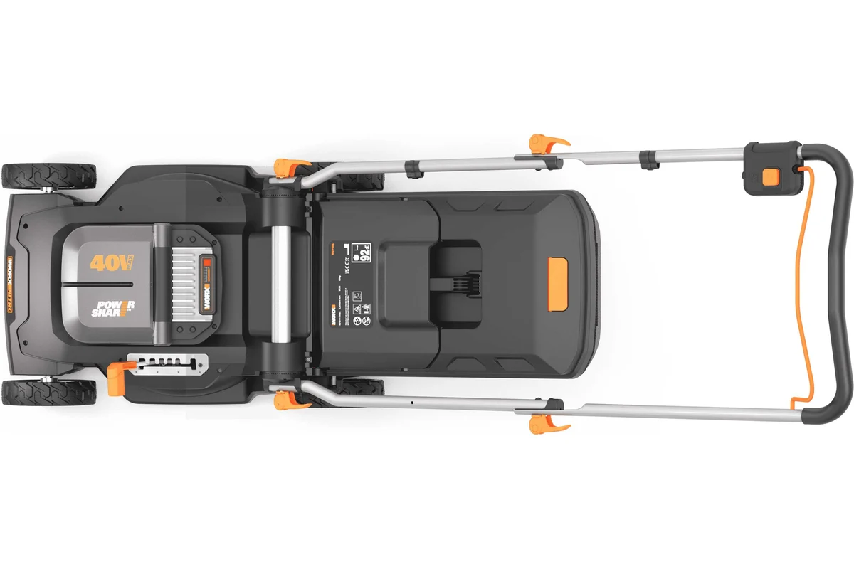Газонокосилка WORX WG745E 40V (48см) аккумуляторная, c 2х АКБ на 4 А*ч и ЗУ — детальное фото