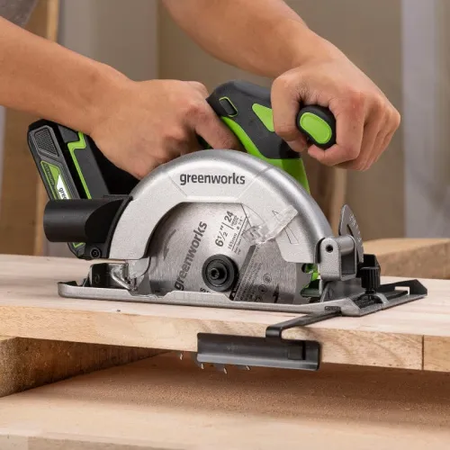 Циркулярная пила Greenworks GD24CS165 24V 1501607 бесщеточная аккумуляторная — детальное фото