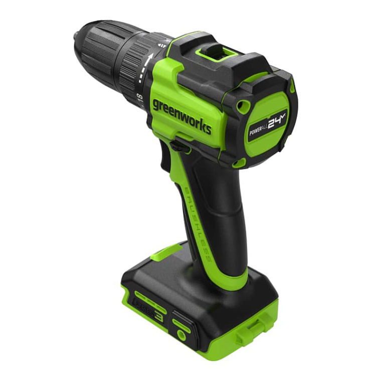Дрель-шуруповерт Greenworks DD345 24V 3708307 (25/45 Нм) бесщеточная аккумуляторная